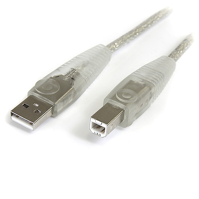 11 ft Transparent USB 2.0 Cable - A to B