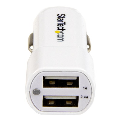 Cargador Blanco USB 2 Puertos Para Coche - Adaptadores USB (USB 2.0 ...