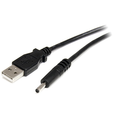 USB till 3,4 mm strömkabel - cylindrisk kontakt av typ H - 2 m