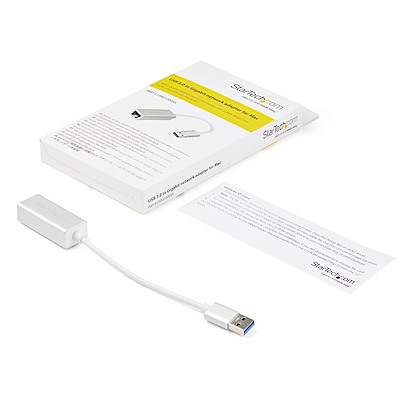 USB 3.0対応有線LANアダプタ ギガビット対応 シルバー