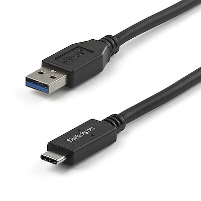 1m (3.3ft) USB-A to USB-C Charging Cable, Charge & Sync, USB 10Gbps, USB A  to USB C Data Cord, M/M, Black