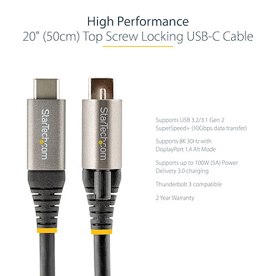 Câble USB-C de charge - Câble USB C 50 cm noir, 888400797