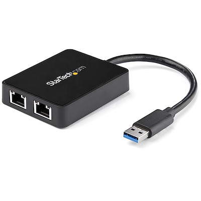 adgang opkald flygtninge USB 3 Dual Port Gigabit Ethernet Adapter - USB and Thunderbolt Network  Adapters | StarTech.com