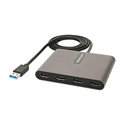 USB 3.0 to 4x HDMI Adapter - External Video & Graphics Card - USB Type-A to  Quad HDMI Display Adapter Dongle - 1080p 60Hz - Multi Monitor USB A to 