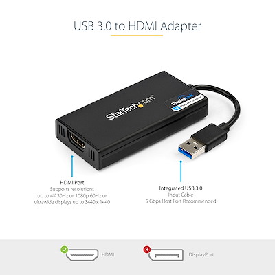 USB 3.0 to HDMI Adapter - 4K 30Hz Video - StarTech.com