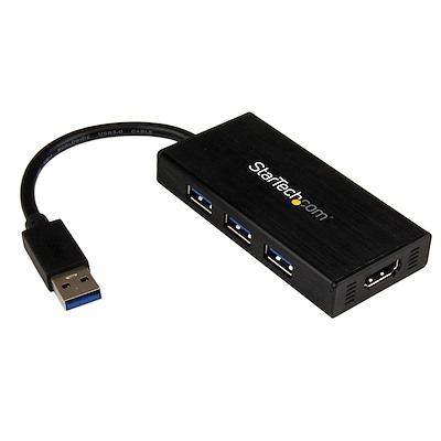 USB 3.0 to HDMI External Multi Monitor Graphics Adapter with 3-Port USB Hub – HDMI and USB 3.0 Mini Dock – 1920x1200 / 1080p