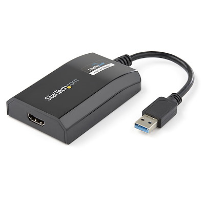 USB 3.0 - HDMI変換アダプター／1920x1200（1080p）／DisplayLink認定／マルチモニター対応／USB  Type-A接続／Windows & Mac／ブラック／USB - HDMI モニター 変換コネクター／ディスプレイ コンバーター