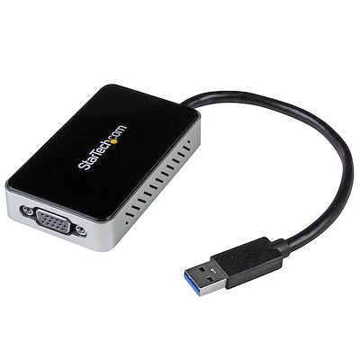 Adaptador USB 3.0 a VGA con Hub USB 1 Puerto - Cable - 1080p