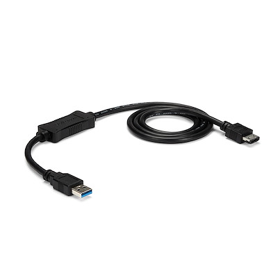 USB 3.0 - eSATA変換ケーブルアダプタ 91cm eSATA対応HDD/SSD/光学ドライブを接続可能