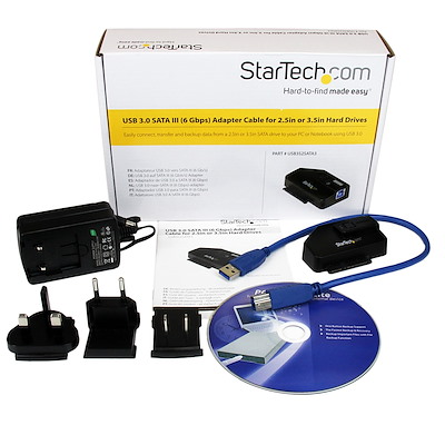 StarTech.com SATA to USB Cable - USB 3.0 to 2.5” SATA III Hard Drive  Adapter - External Converter for SSD/HDD Data Transfer (USB3S2SAT3CB)
