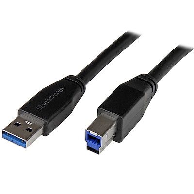 Actieve USB 3.0 USB-A naar USB-B kabel 5m - USB 3.1 (Gen1) 5Gbps verlengkabel