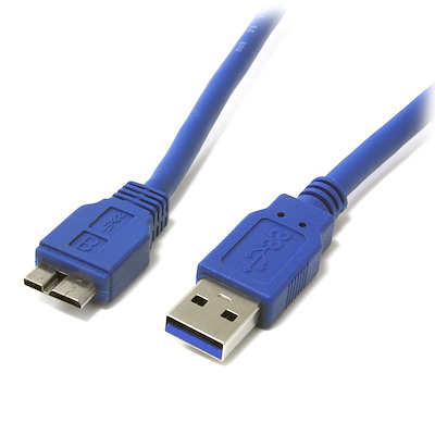 Cable Disco Duro Usb 3.0 A Micro B Azul 