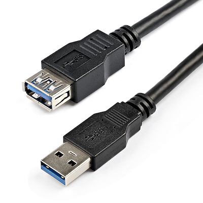 2m Black SuperSpeed USB 3.0 Extension Cable A to A - M/F