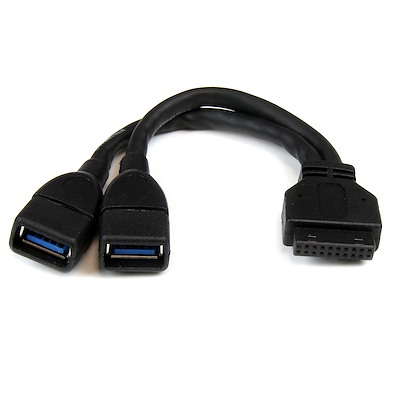CablesOnline GC-U25 USB 3.0 Motherboard 20Pin Header to USB Type-A Male Adapter 