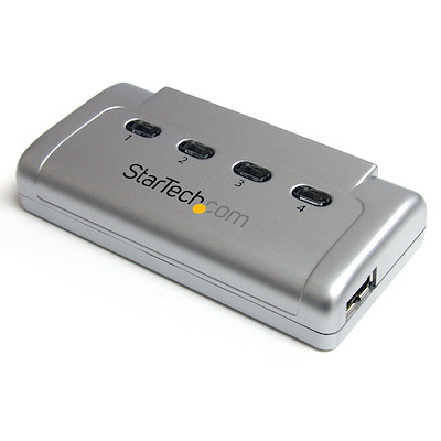4-fach USB 2.0 Sharing Switch - 4 zu 1 PC Umschalter