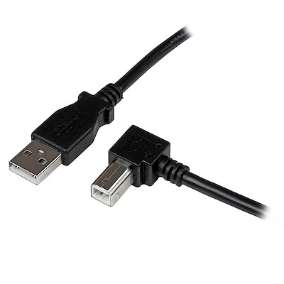 2m USB 2.0 A to Right Angle B Cable - M/M