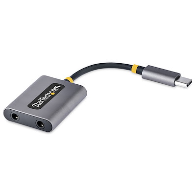 USB-C Audio Splitter, USB Typ C Dual Kopfhörer Splitter/Adapter mit  Mikrofoneingang, USB-C auf Klinke für 2 Kopfhörer Gleichzeitig, USB-C AUX  Adapter