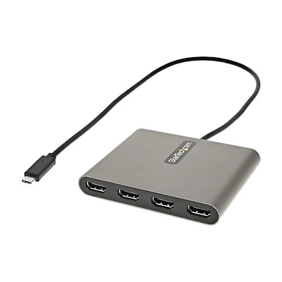 USB-C接続クアッドHDMIディスプレイ変換アダプタ／USB-C - HDMI 4出力コンバータ／1080p 60Hz／USB  Type-C接続／HDMI増設アダプタ／Windowsのみ対応