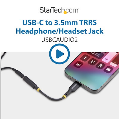 5in USB-C to TRRS Headphone/Headset Jack Audio