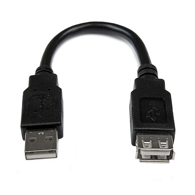 Pickering Ese Profesor de escuela 6in USB 2.0 Ext Adapter Cable A to A M/F - USB 2.0 Cables | StarTech.com