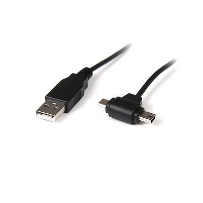 3 ft USB to Micro USB and Mini USB Combo Cable - A to B