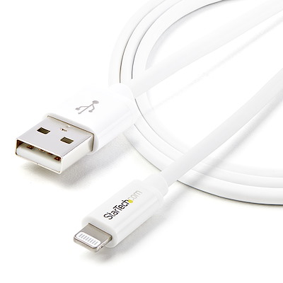 StarTech.com 1m (3ft) White AppleÂ® 8-pin Lightning Connector to USB Cable  for iPhone / iPod / iPad - USBLT1MW - USB Cables - CDW.ca