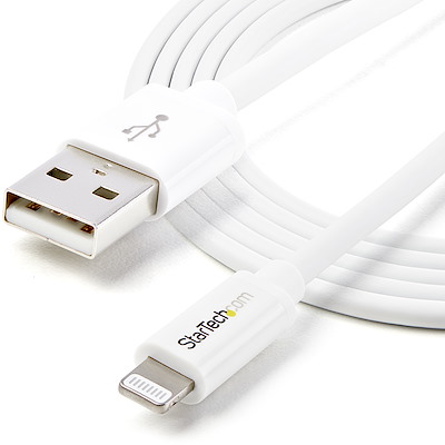 2m White 8-pin Lightning to USB Cable - Lightning Cables, Cables