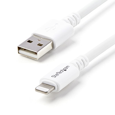 10 ft White 8-pin Lightning USB - Lightning | Cables | StarTech.com