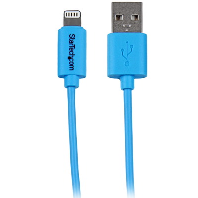 1 m (3 ft.) Lightning to USB Cable - iPhone / iPad / iPod Charger Cable - High Speed Charging Lightning to USB Cable - Apple MFi Certified - Blue