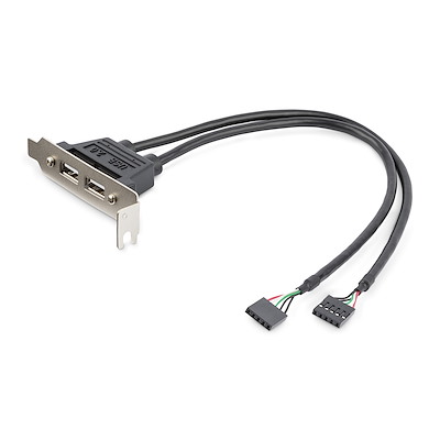 マザーボードピンヘッダー接続USB 2ポート増設変換アダプタケーブル 2x USB A - 2x IDC（5ピン）
