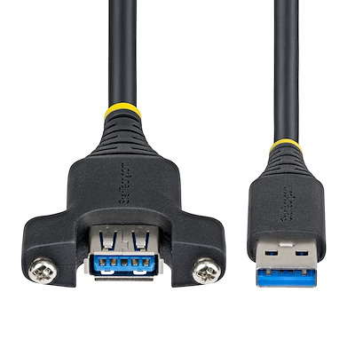 2m パネルマウント用USBケーブル、USB-Aオス-メス延長ケーブル
