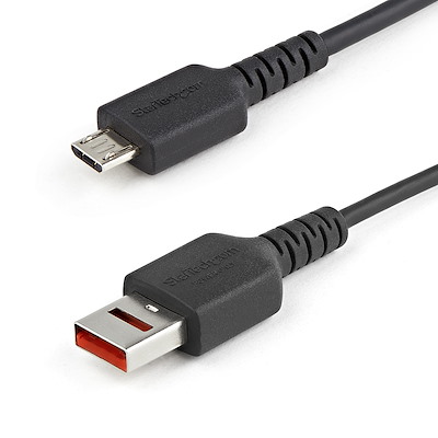 Câble Chargeur Sécurisé 1m - Data Blocker - Câble USB-A vers Micro USB -  Protection No-Data Charge/Alim. Uniquement pour SmartPhone/Tablette – Câble