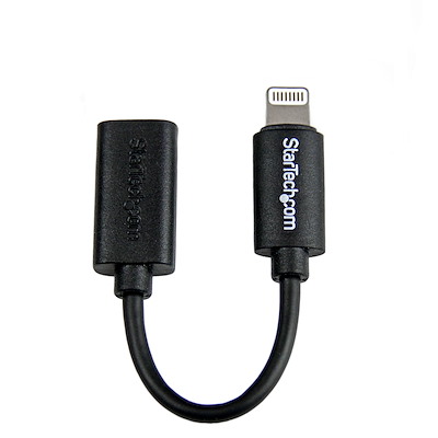 contant geld vitaliteit Inhalen Black Micro USB to Lightning Adapter - Lightning Cables | StarTech.com
