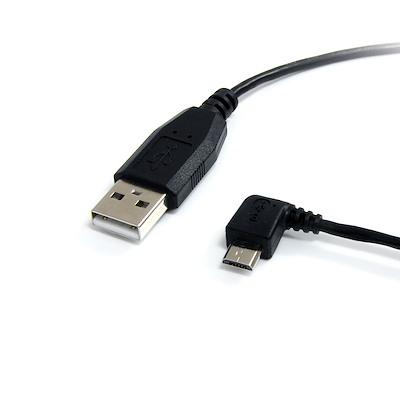Micro USB Cable - USB-A to Left Angle Micro-B