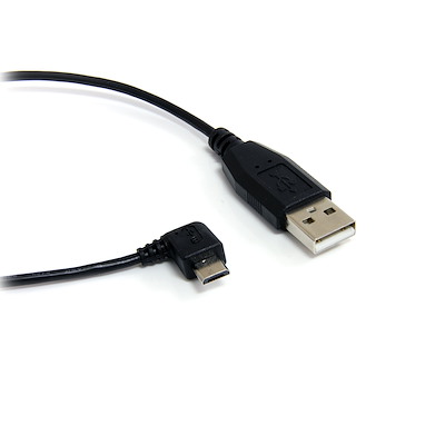 Selected Micro USB Cable - USB-A to Right Angle Micro-B