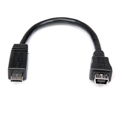 15cm Micro USB - Mini USB 変換アダプタケーブル オス/メス
