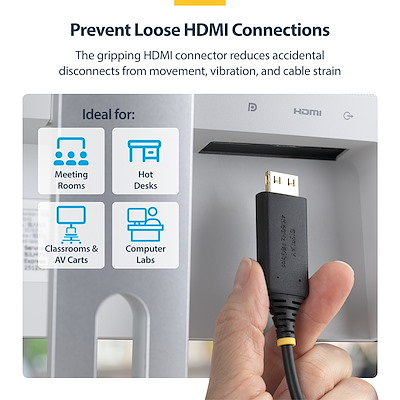Deliver seamless UHD video with this USB-C to HDMI cable
