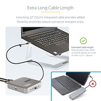 USB C Multiport Adapter Dual 4K HDMI, PD