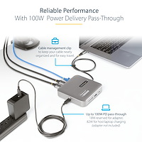 USB C Multiport Adapter Dual 4K HDMI, PD