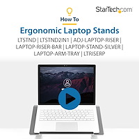 StarTech.com LAPTOP-STAND-SILVER  StarTech.com Supporto per PC Portatile  da Scrivania in Alluminio/Argento supporta fino a 5 kg, Rialzo Ergonomico  per Laptop, Supporto Portatile per Notebook Macbook Air/Pro, Dell XPS,  Lenovo