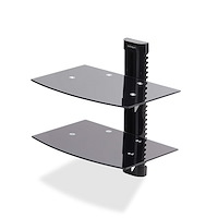 Dual Floating Wall-Mounted AV Shelves, Adjustable Height Shelf For ...