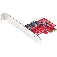 PCIe SATA Controller Karte - 2 Port SATA 3 Erweiterungskarte/Kontroller  für PCIe x1 - 6Gbit/s - Voll- und Low-Profile Blende - ASM1061 Non-RAID Chipsatz - PCI Express Festplatten kontroller/Adapter