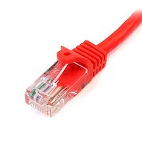 Snagless Crossover Cat5e Patch Cable (UTP) - Red