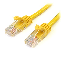 Snagless Crossover Cat5e Patch Cable (UTP) - Yellow