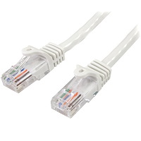 Cat5e Ethernet Patch Cable with Snagless RJ45 Connectors - 7 m, White