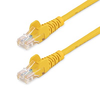 Cat5e Patch Cable with Snagless RJ45 Connectors - 10 ft, Yellow