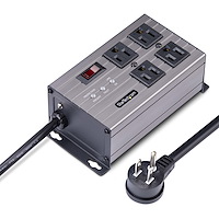 8-Outlet Industrial Power Strip 125V/15A, EMI/RFI Isolation
