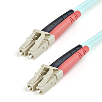 Fiberoptisk kabel - 10 Gb Aqua - multiläge duplex 50/125 - LSZH - LC/LC - 1 m