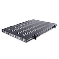 StarTech.com 1U 19 Vented Server Rack Cabinet Shelf - Fixed 10in Deep  Cantilever Tray w/Cage Nuts - CABSHELFV1U - Rack Accessories 