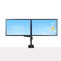Supporto per doppio monitor verticale - Braccio per due display da 27 o 34 Ultrawide (10kg), Acciaio con montaggio VESA